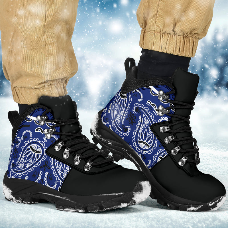 Royal Blue Bandana Alpine Boots