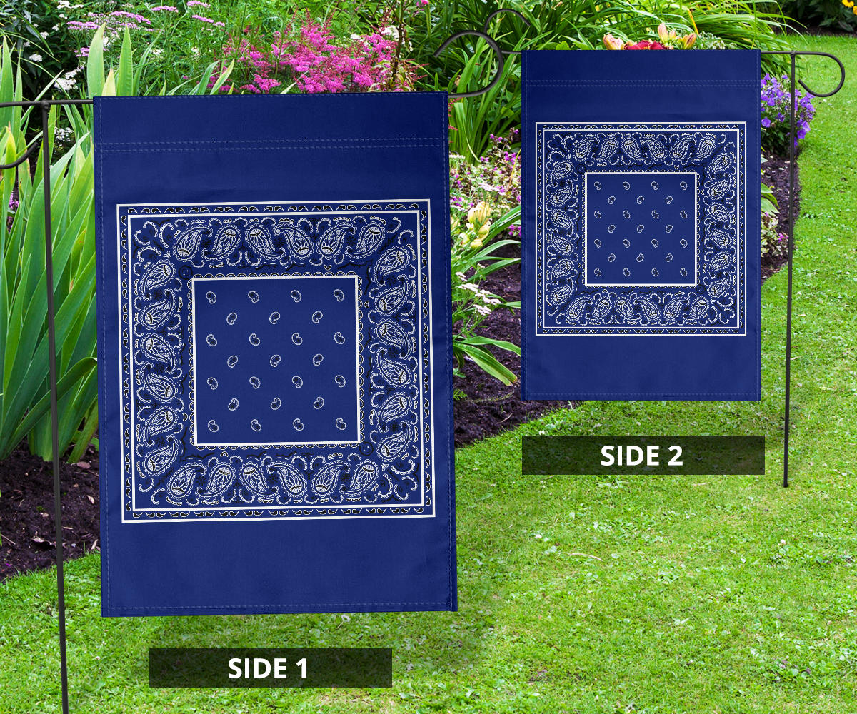 Royal Blue Bandana Home and Garden Flags