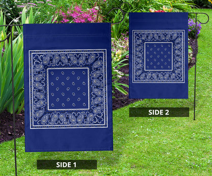 Royal Blue Bandana Home and Garden Flags