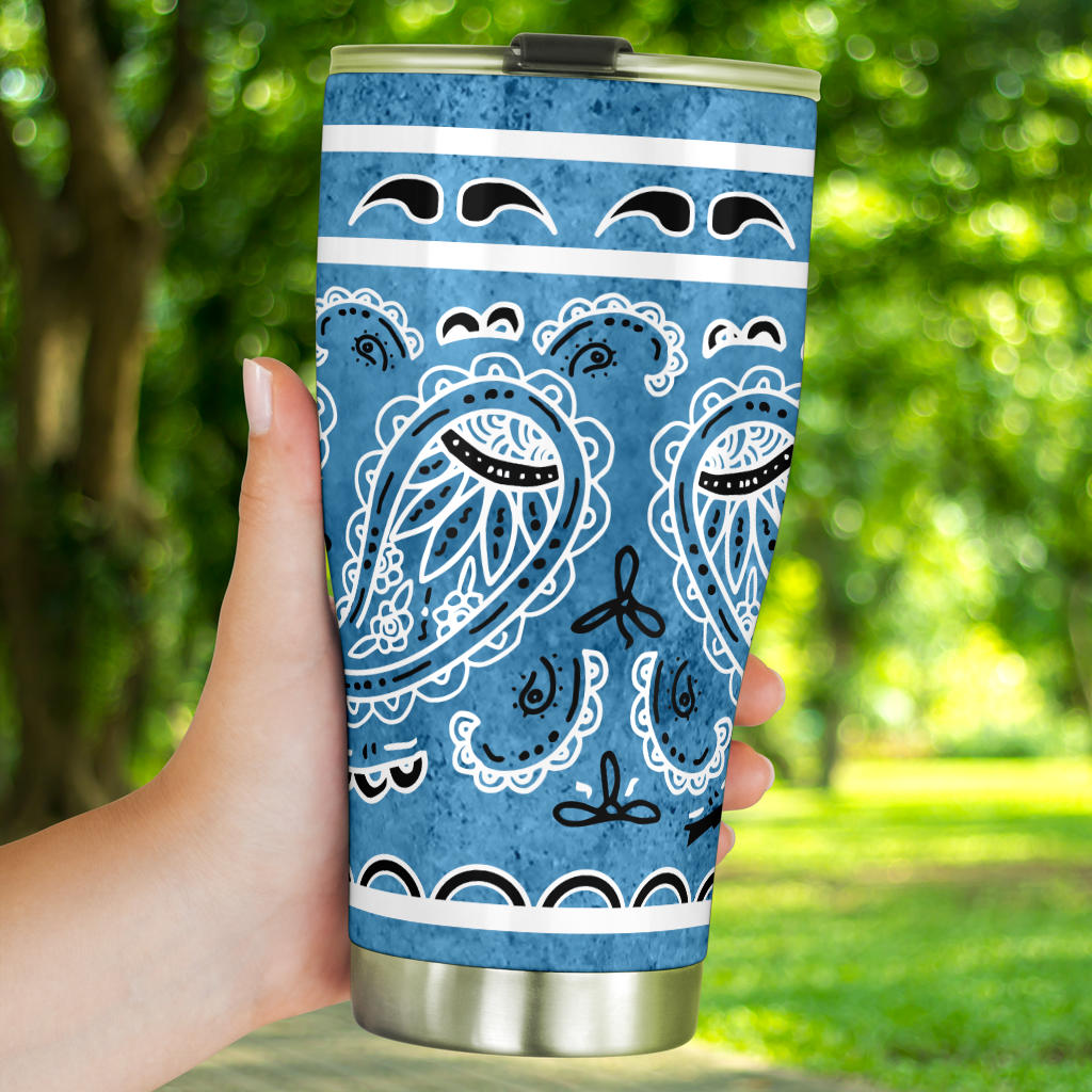 Light Denim Blue Bandana Tumblers