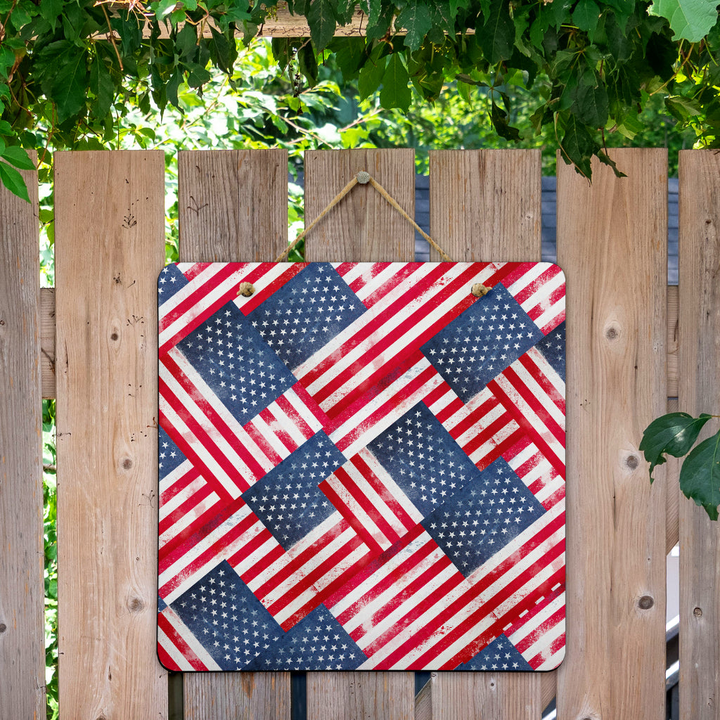 American Flag Door Signs