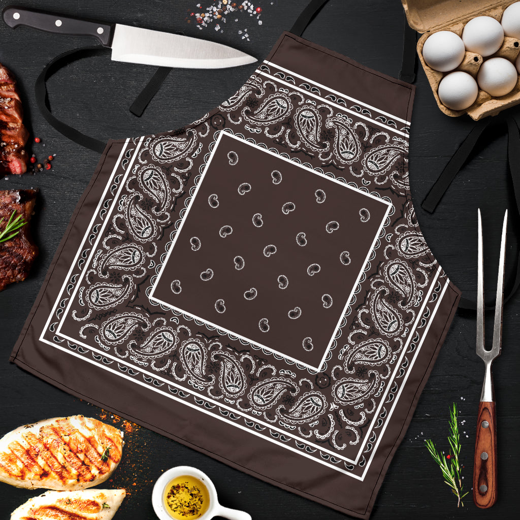 Coffee Brown Big Bandana Apron
