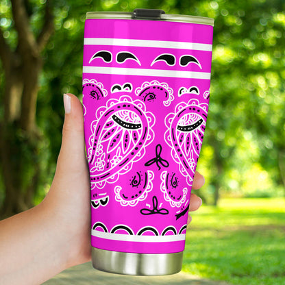 Abruptly Pink Bandana Tumblers