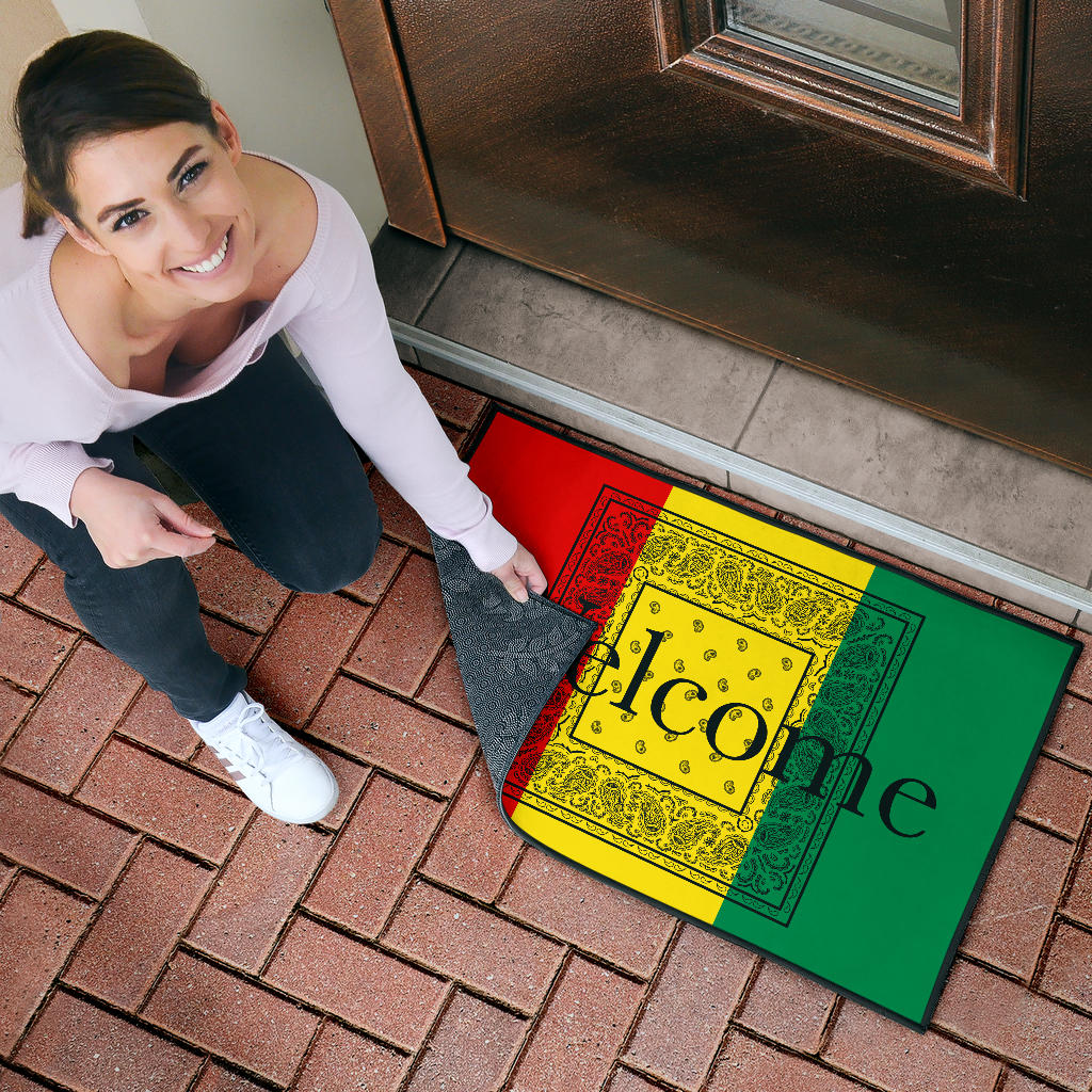 Rasta Bandana Greetings Door Mats