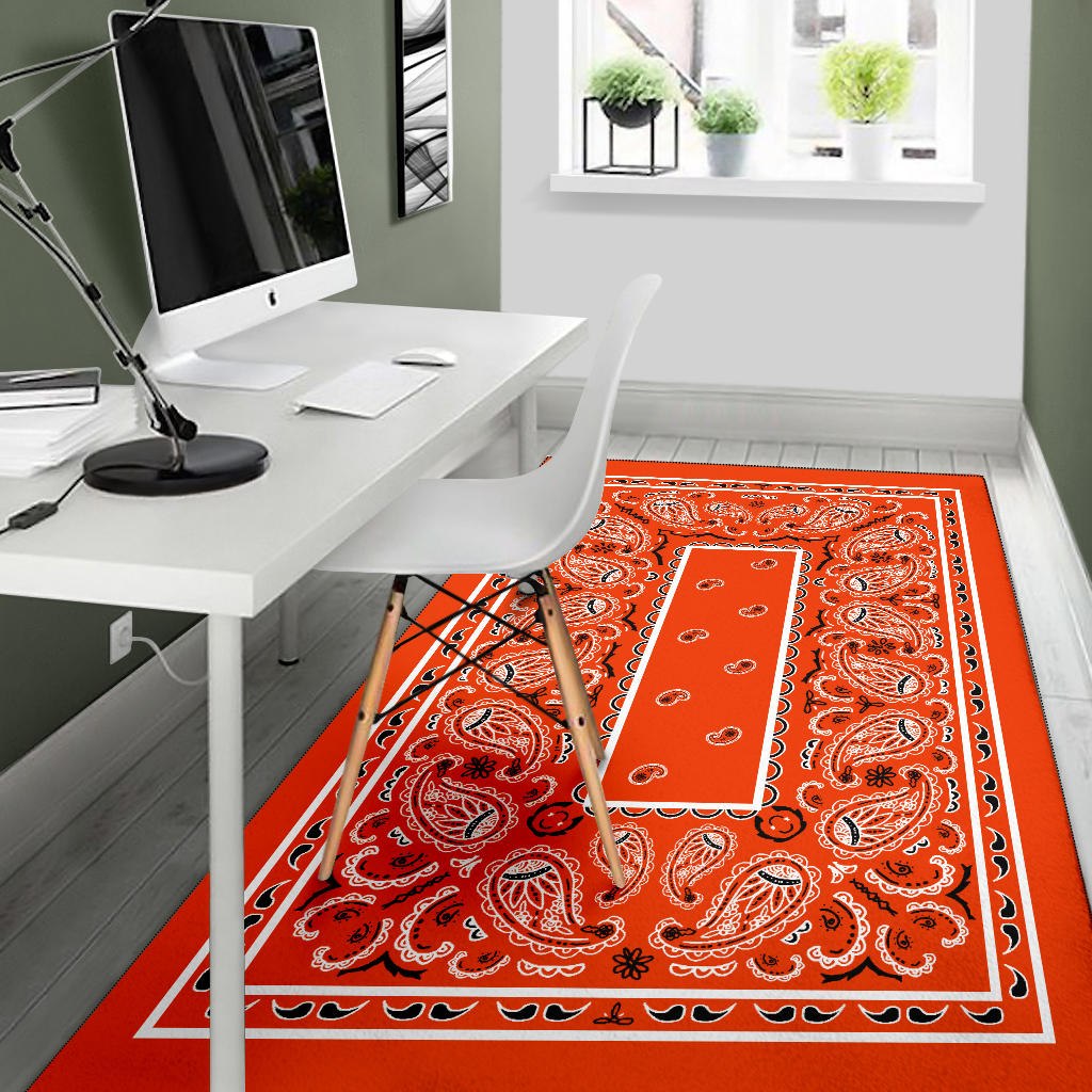 orange throw rugs