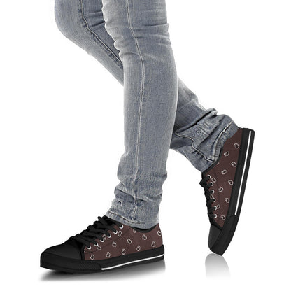 Canvas Low Top Sneakers - Sweet Coffee Brown Paisley