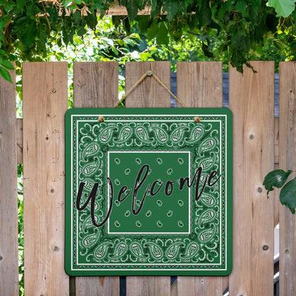 Classic Green Bandana Door Signs