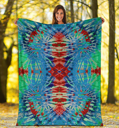 Southwestern Tie Dye Fleece Throw