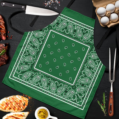 Classic Green Big Bandana Apron