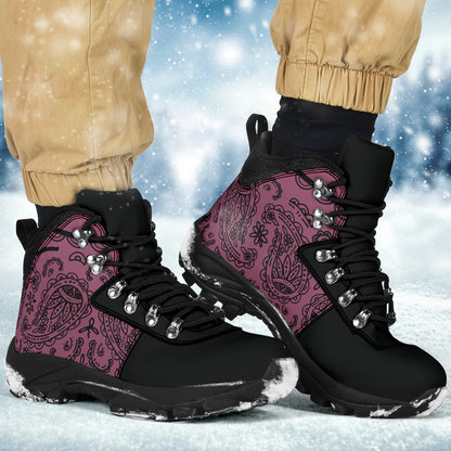 Mauve Bandana Alpine Boots