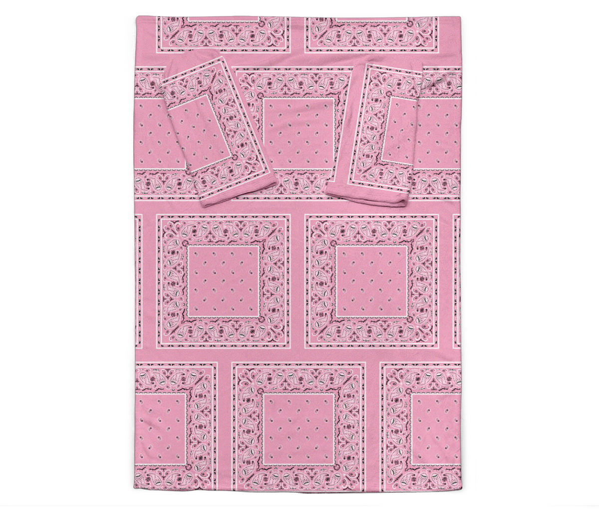 Pink Bandana Monk Blankets