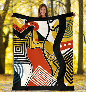 Retro Abstract Premium Blanket