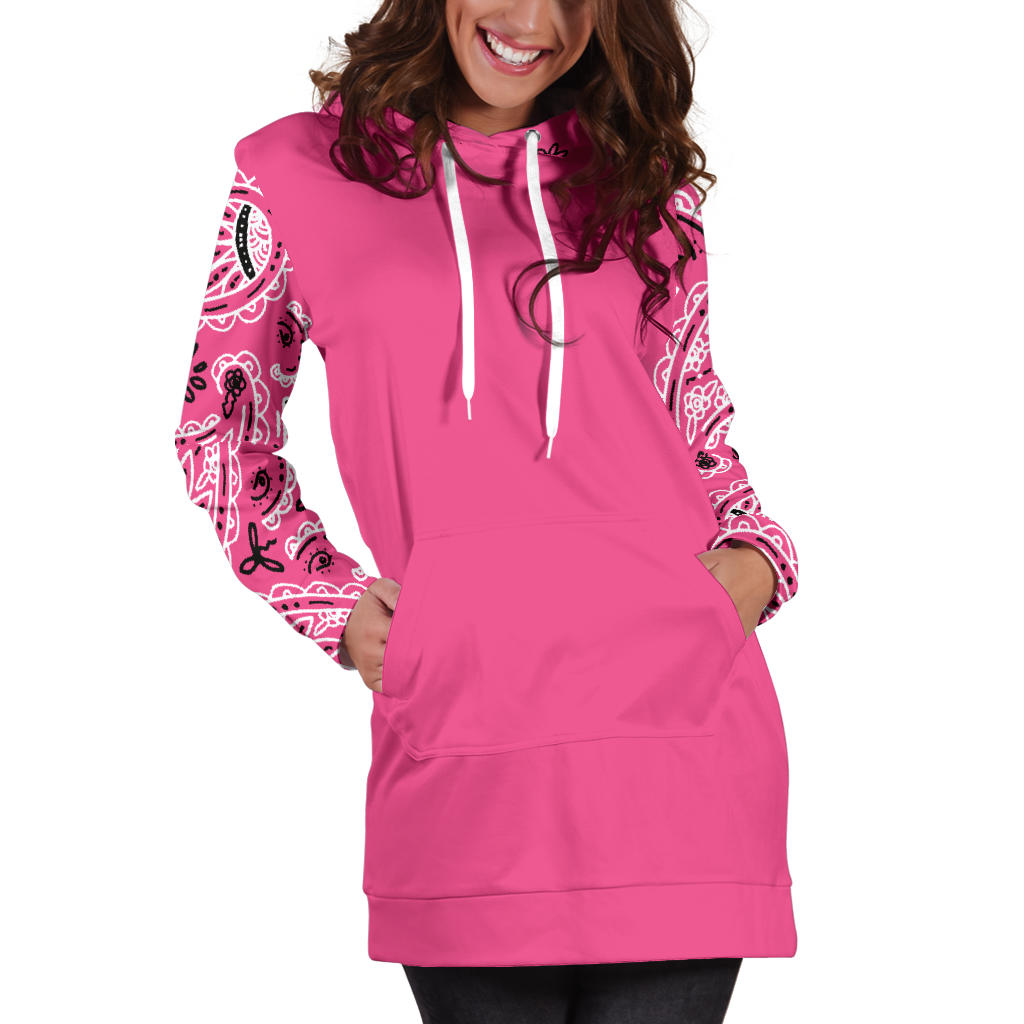 Pink Bandana Hoodie Dress