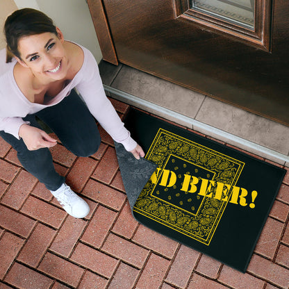 Black Gold Bandana Door Mats