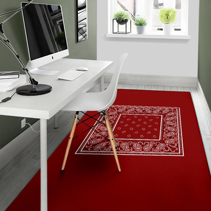 Maroon Bandana Area Rugs - Minimal