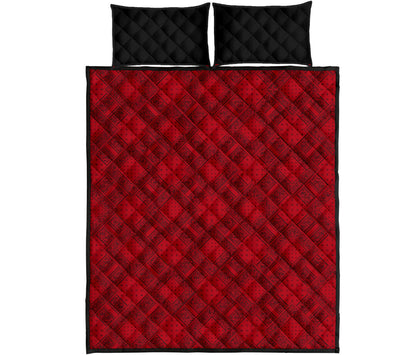 Quilt Set - Red and Black Bandana DB Quilt w/Shams