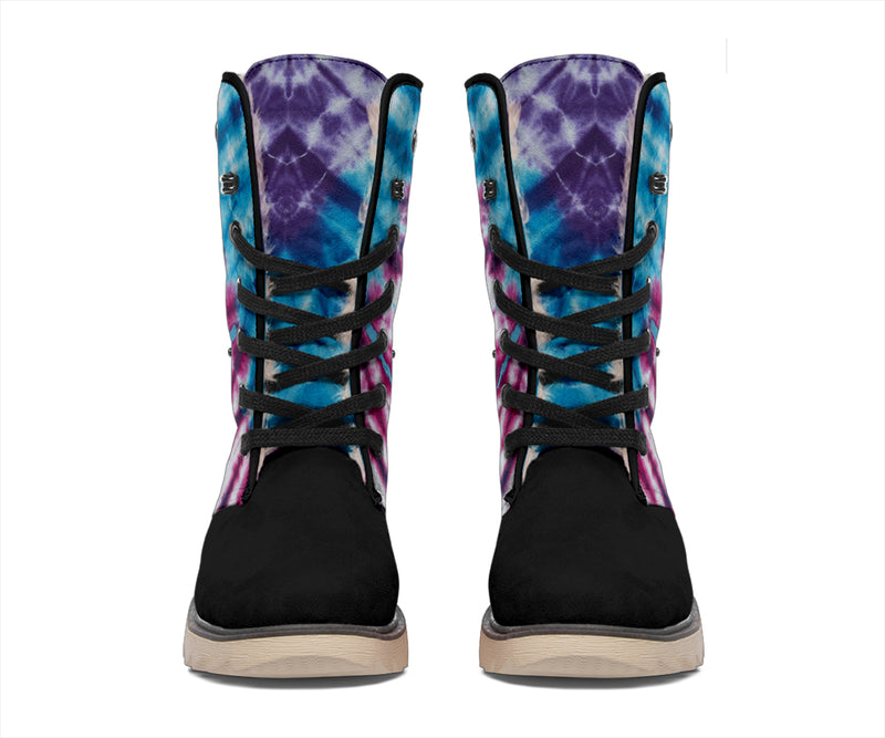 Boho Blues Tie Dye Women's Winter Boots