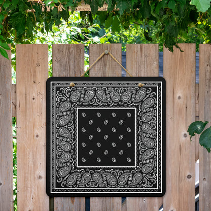 Black Bandana Door Signs