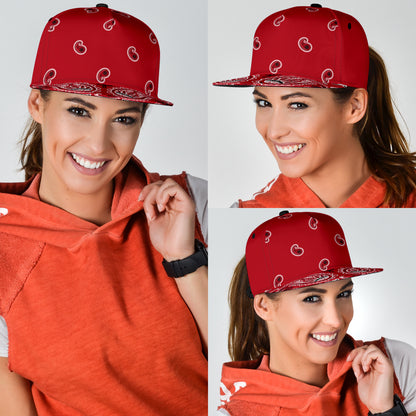 Classic Red Bandana Snapback Cap