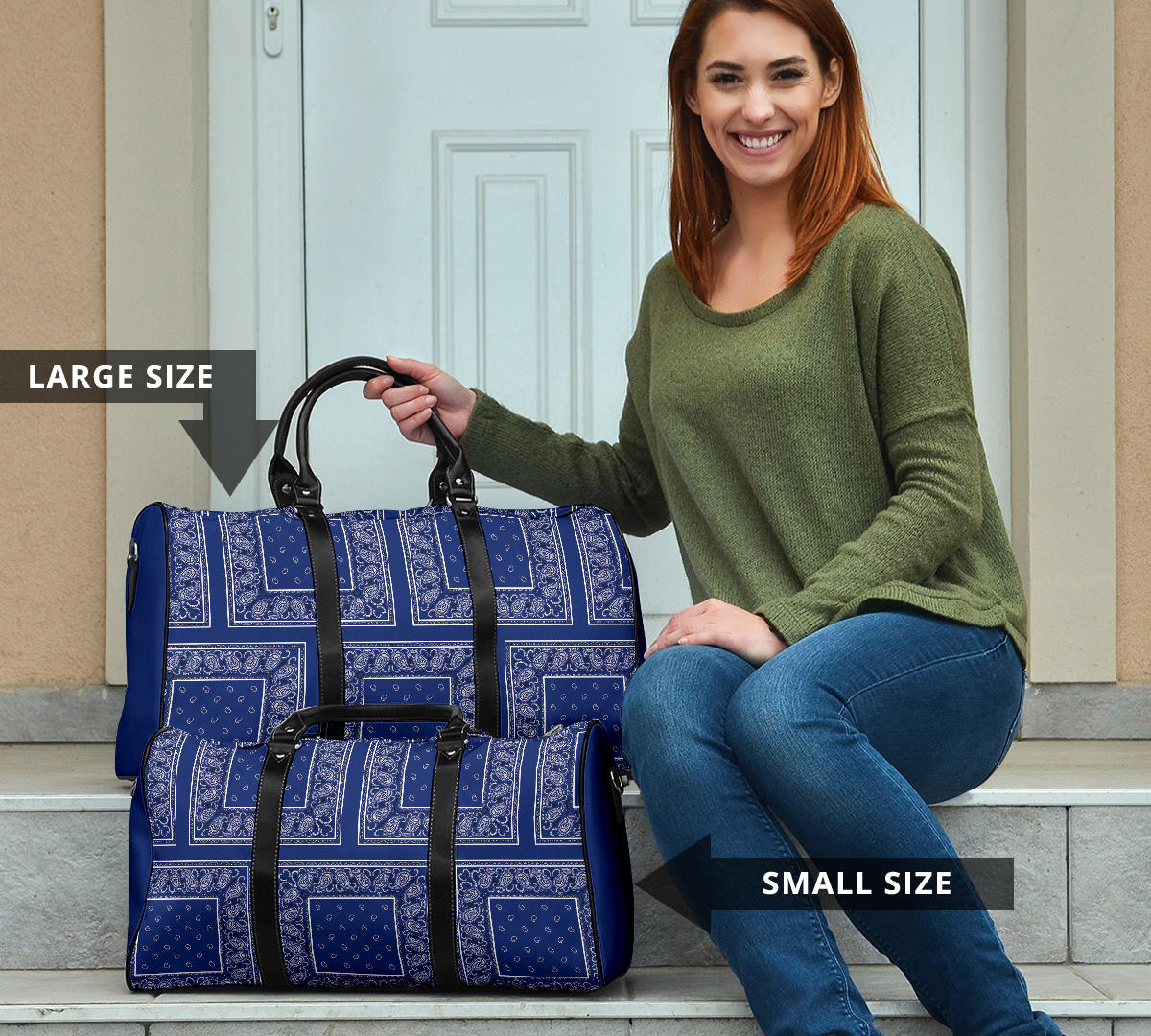 Blue Bandana Travel Bag