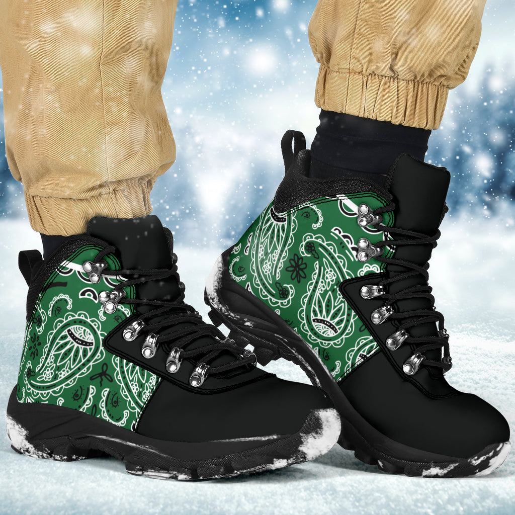 Classic Green Bandana Alpine Boots