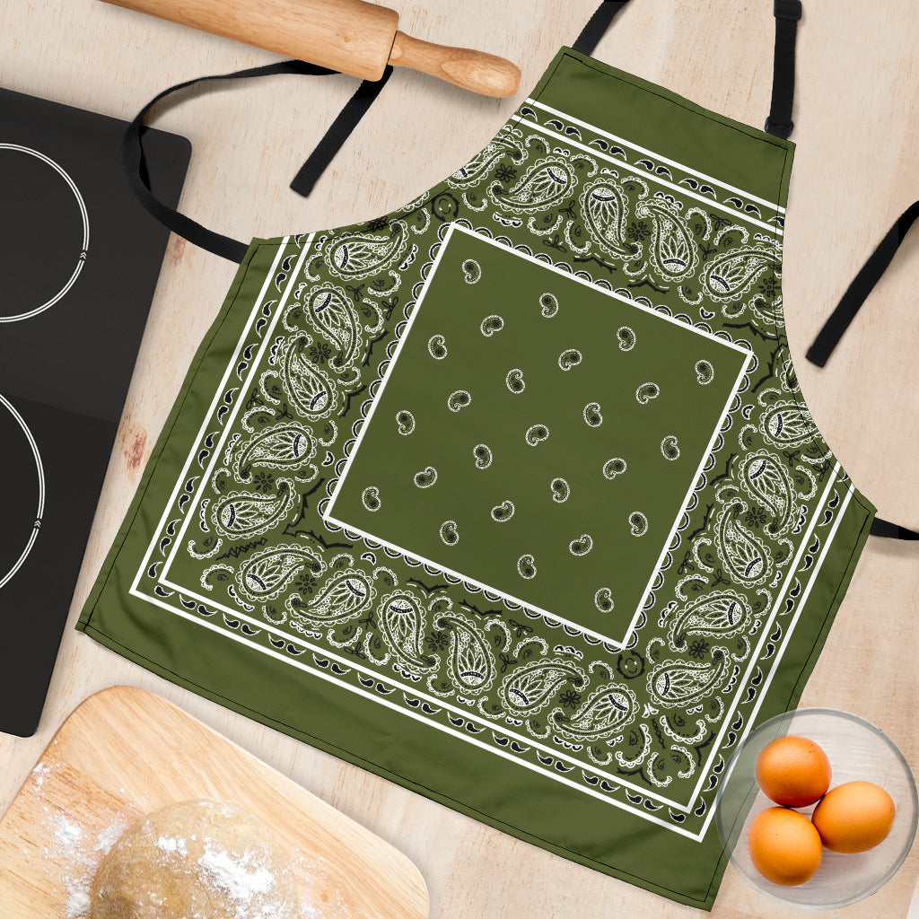 Army Green Big Bandana Apron