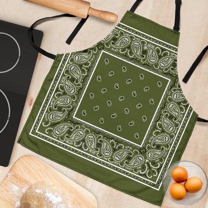 Army Green Big Bandana Apron