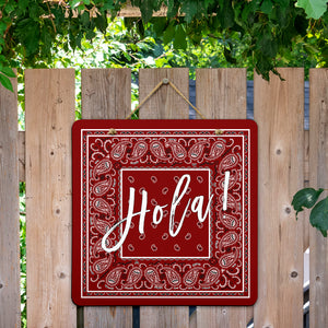 Maroon Bandana Door Signs