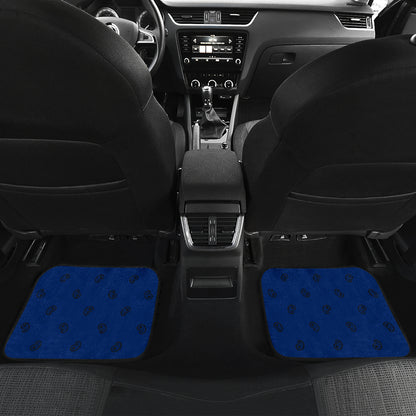 Quad Blue and Black Bandana Car Mats - Fancy