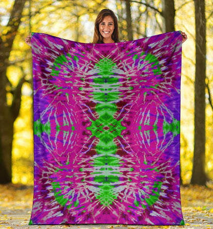 Tie Dye Fleece Throw Blanket