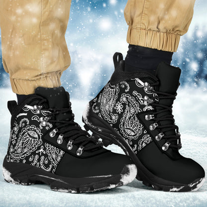 Black Bandana Alpine Boots