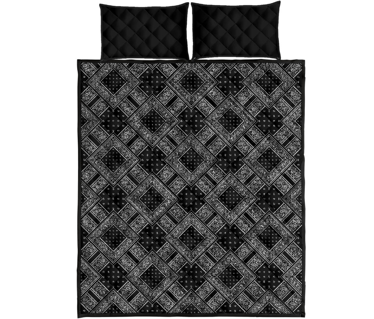 Quilt Set - Black Bandana DB Quilt w/Shams