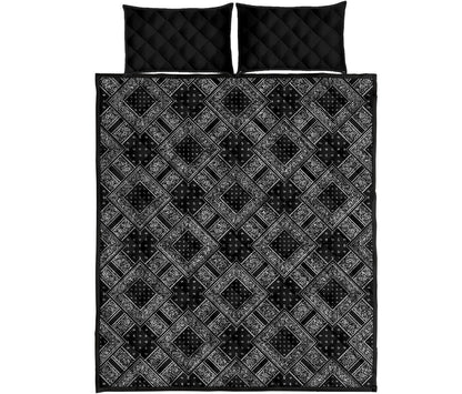 Quilt Set - Black Bandana DB Quilt w/Shams