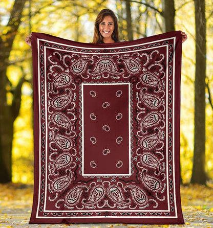 Burgundy Bandana Blanket