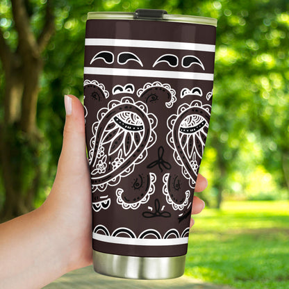 Coffee Brown Bandana Tumblers