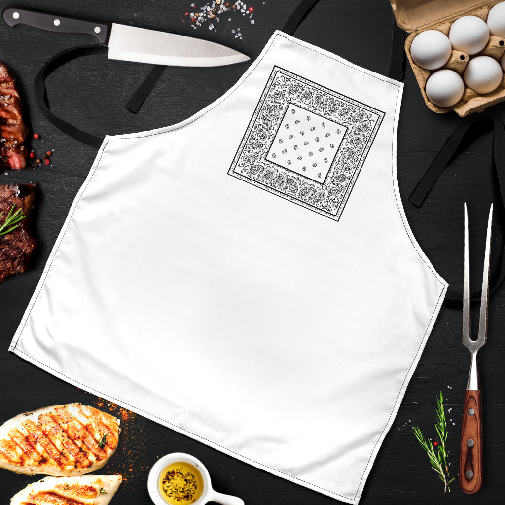 White Bandana Aprons with Food