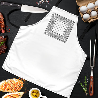 White Bandana Aprons with Food