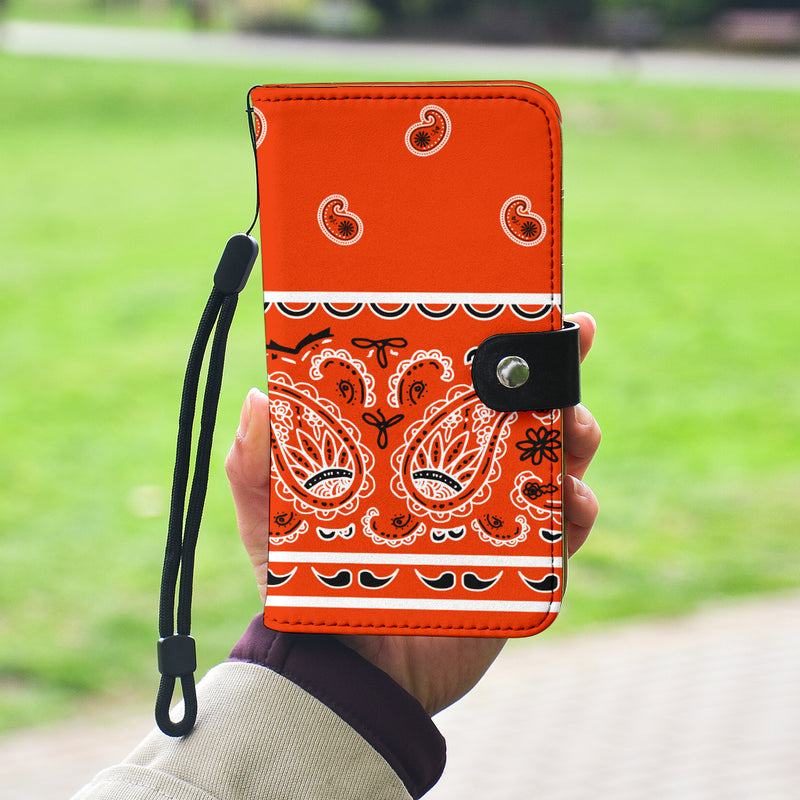 Perfect Orange Bandana Phone Case Wallet