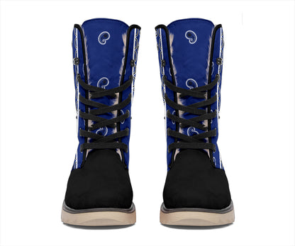 Royal Blue Bandana Women's Winter Boots