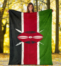 Kenya Flag Throw Blanket