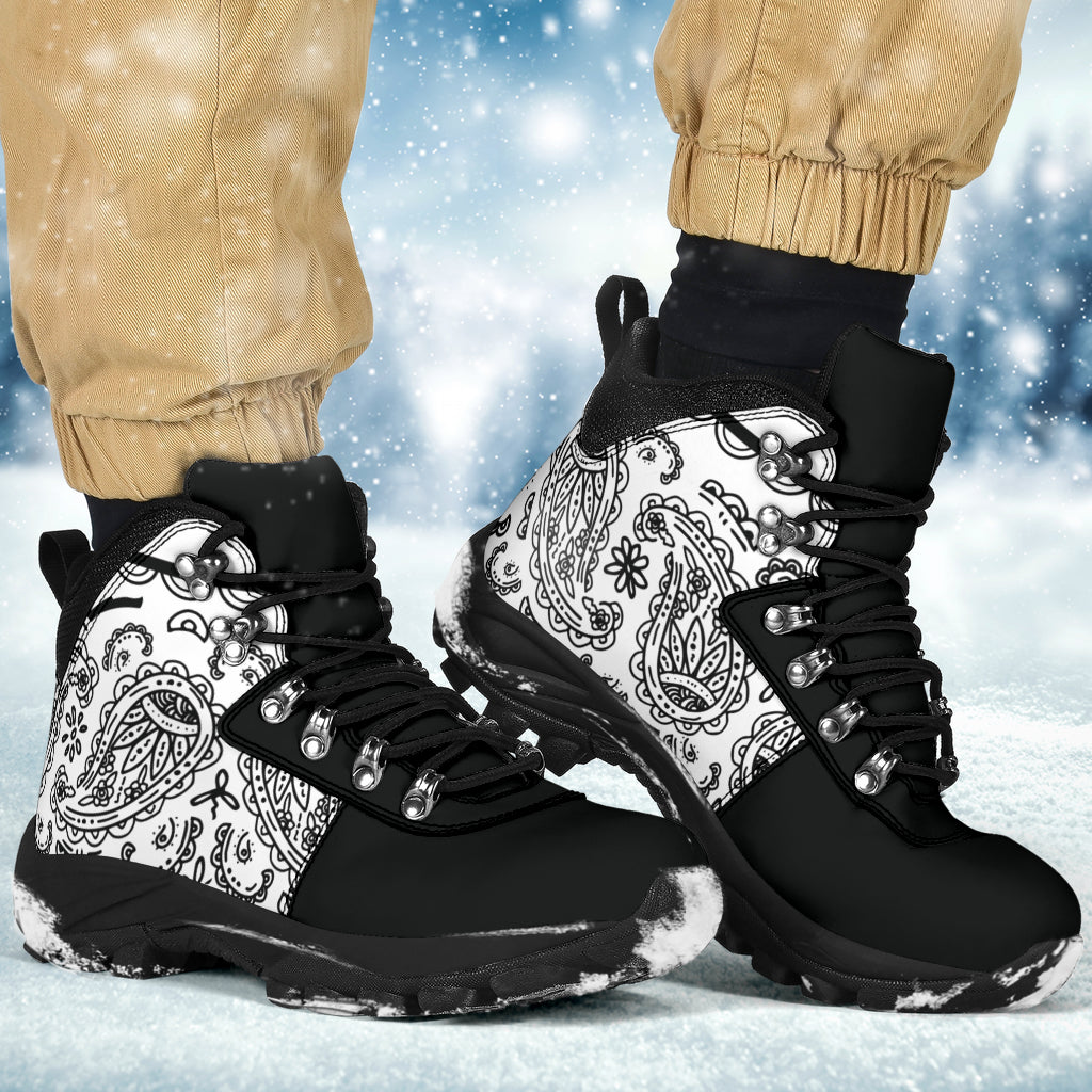 White Bandana Alpine Boots