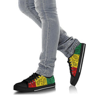 Canvas Low Top Sneakers - Rasta Bandana Style