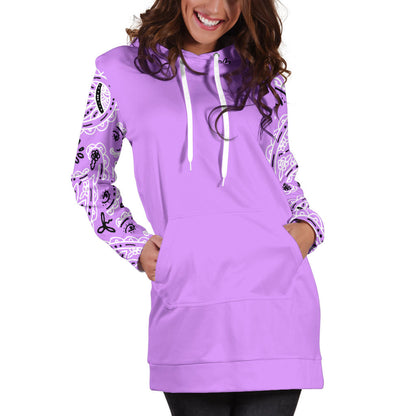 Purple Bandana Hoodie Dress