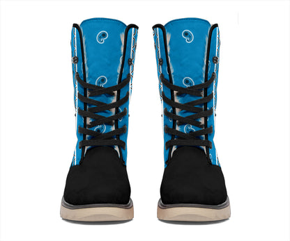 Sky Blue Bandana Women's Winter Boots