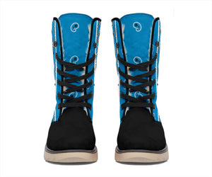 Sky Blue Bandana Women's Winter Boots