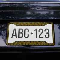 Black Gold Bandana License Plate Frame