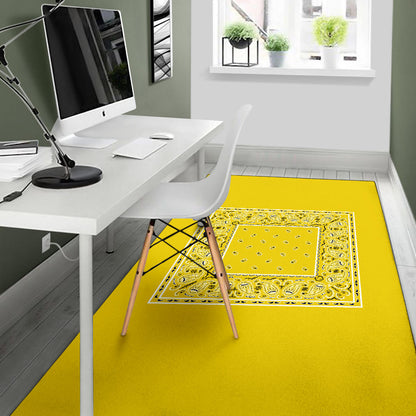 Sunshine Yellow Bandana Area Rugs - Minimal