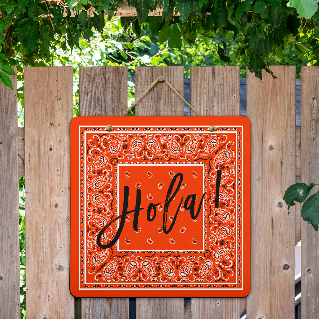 Orange Bandana Door Signs