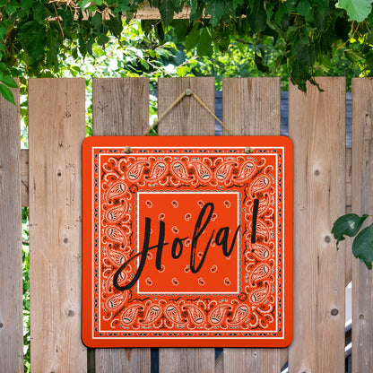 Orange Bandana Door Signs