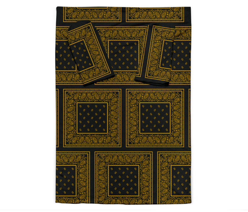 Black Gold Bandana Monk Blankets